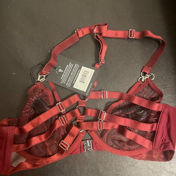 Burgundy Thistle And Spire Heartbreaker Bra in Size Medium - Picture 4 of 4